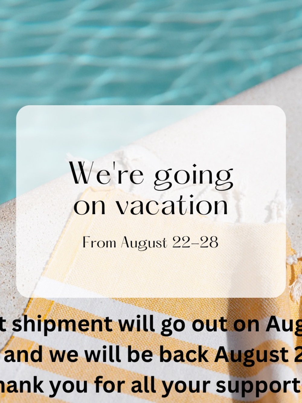 Vacation Notice Announcement 📣